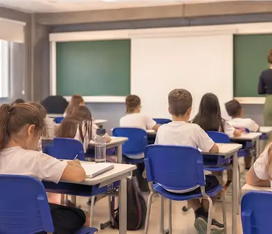 Alunos em sala de aula